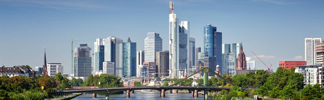 Blick auf die Skyline von Frankfurt am Main